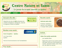 Tablet Screenshot of centrenaturesante.com